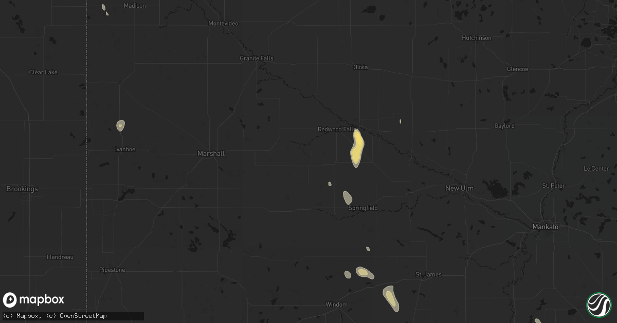Hail map in Wabasso, MN on September 6, 2026