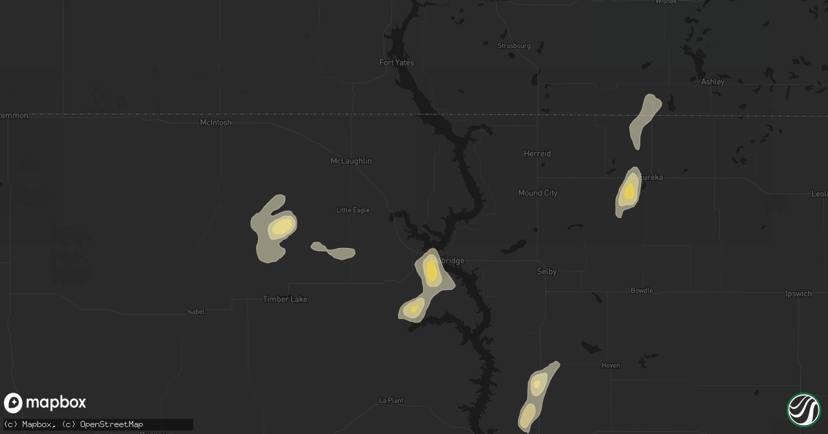 Hail map in Wakpala, SD on September 6, 2026