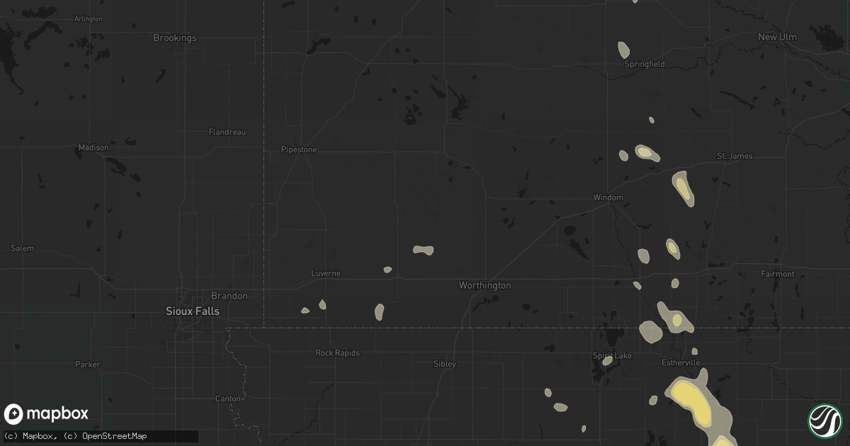 Hail map in Wilmont, MN on September 6, 2026