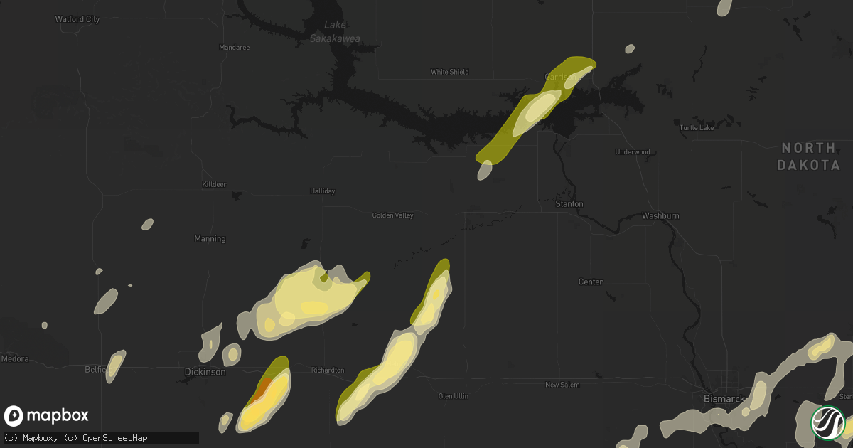 Hail map in Zap, ND on September 6, 2026