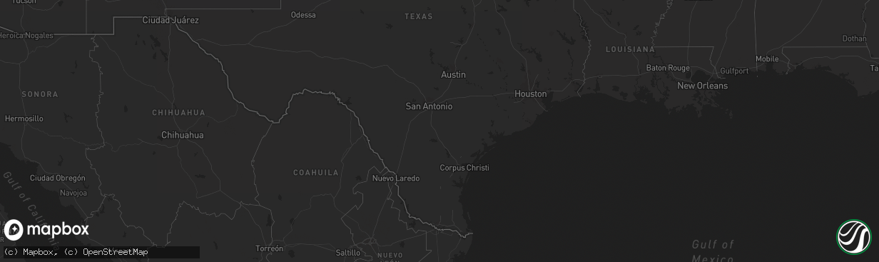 Hail map on September 7, 2011
