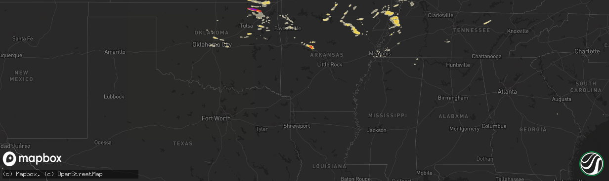 Hail map on September 7, 2012