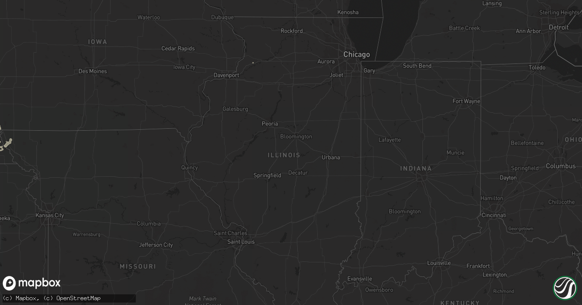 Hail map in Illinois on September 7, 2015