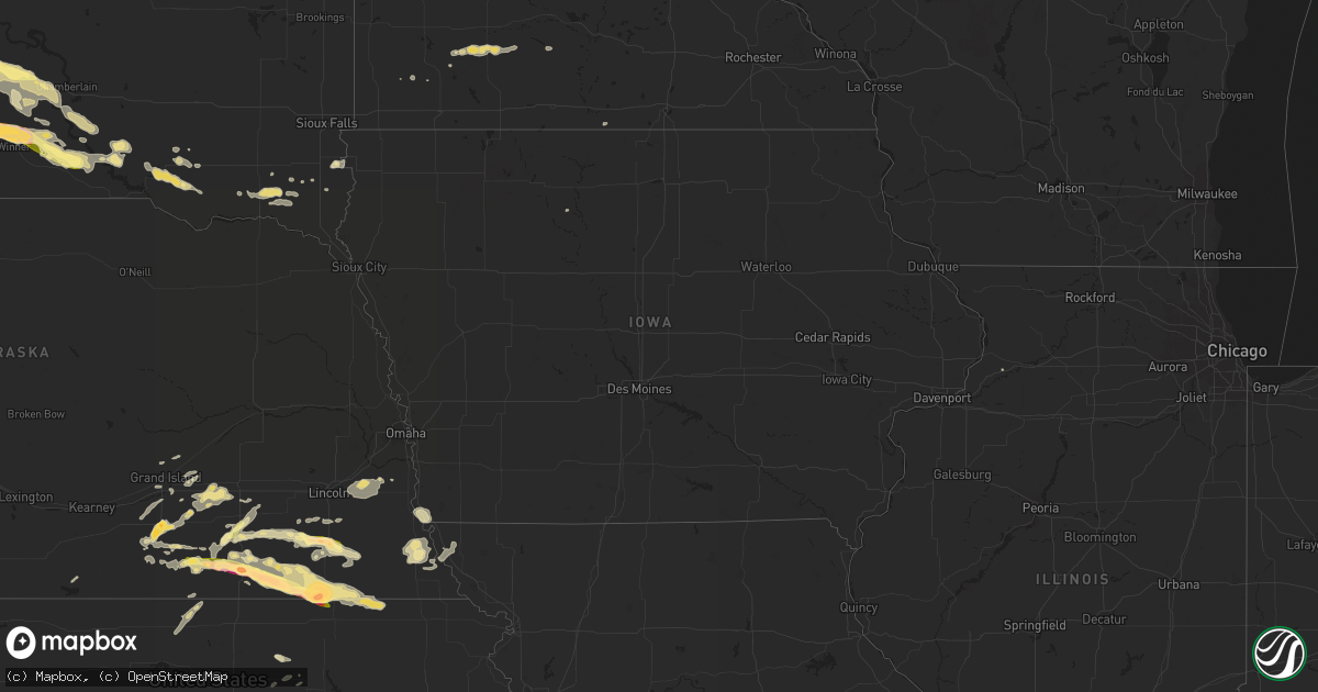 Hail map in Iowa on September 7, 2015