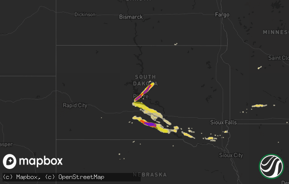 Hail map preview on 09-07-2015