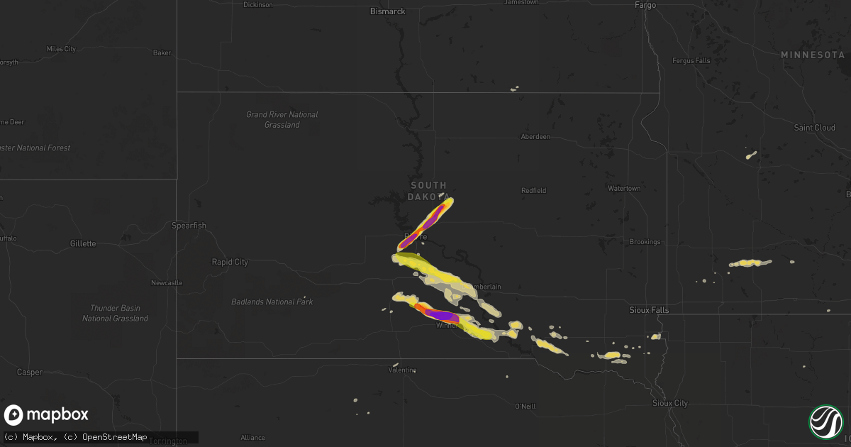 Hail map on September 7, 2015