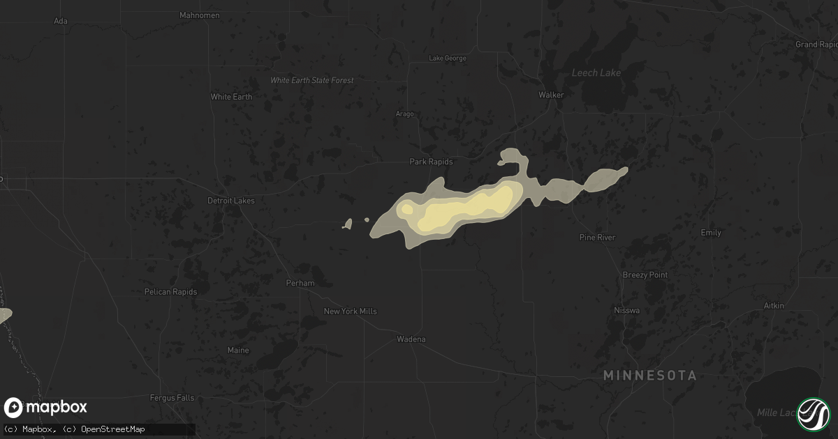 Hail map in Menahga, MN on September 7, 2016