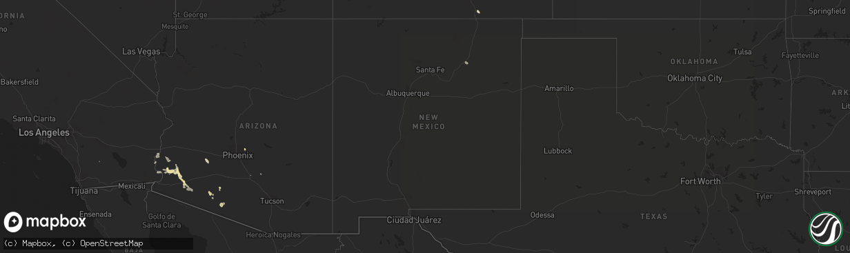 Hail map in New Mexico on September 7, 2017