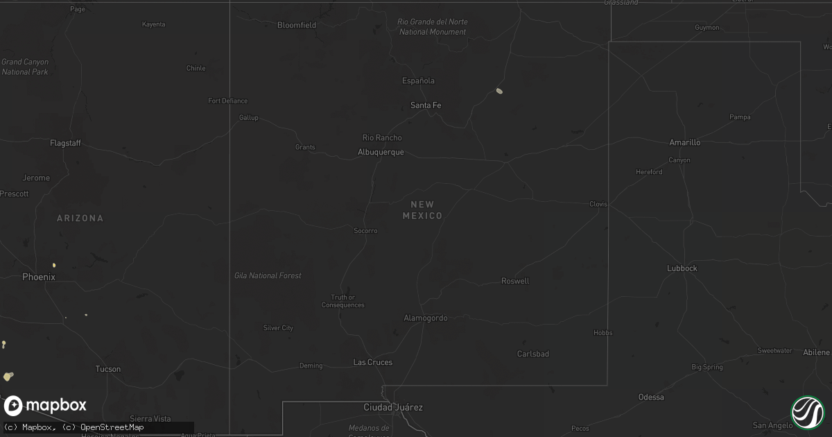 Hail map in New Mexico on September 7, 2017