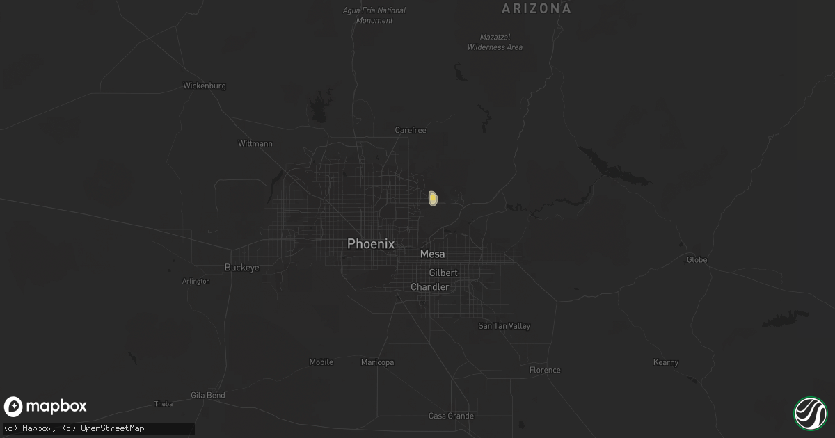 Hail map in Scottsdale, AZ on September 7, 2017