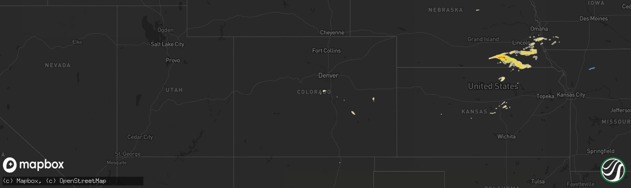 Hail map in Colorado on September 7, 2019