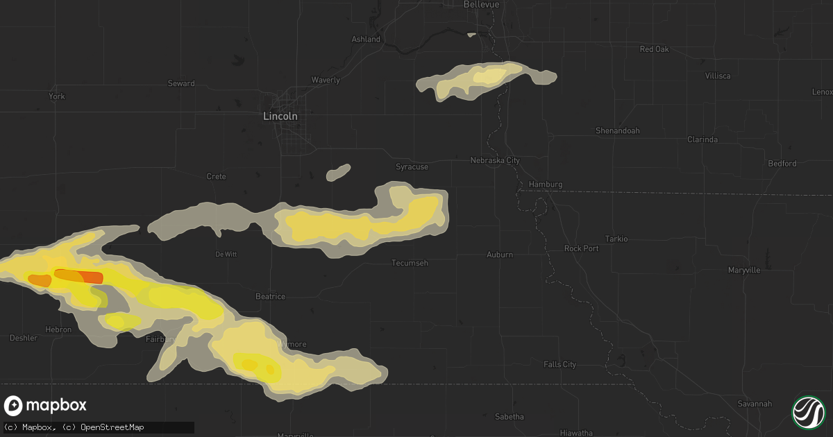 Hail map in Cook, NE on September 7, 2019