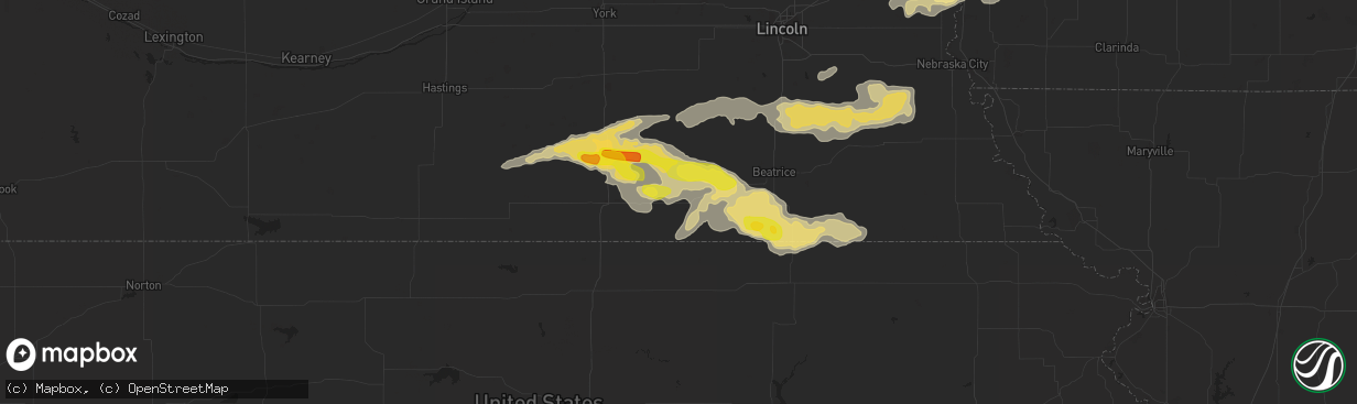 Hail map in Fairbury, NE on September 7, 2019