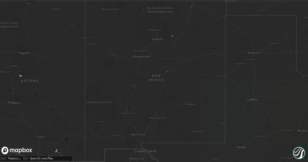 Hail map in New Mexico on September 7, 2019