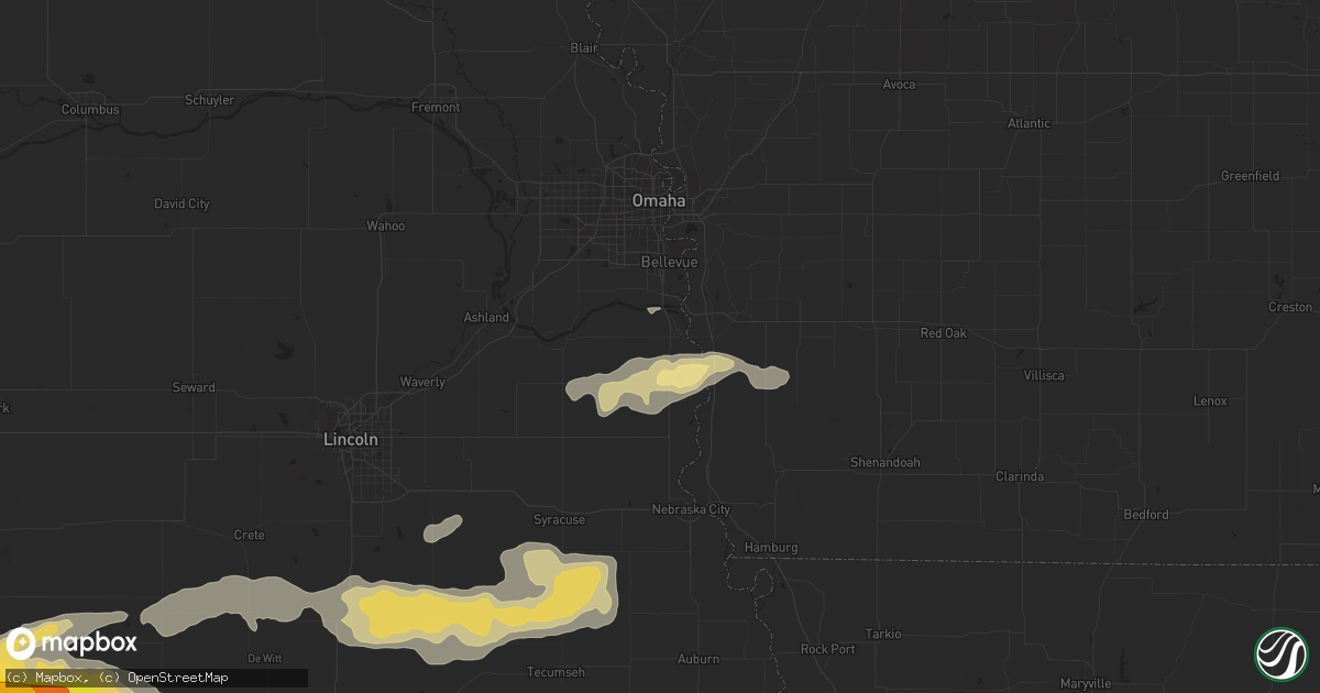 Hail map in Plattsmouth, NE on September 7, 2019