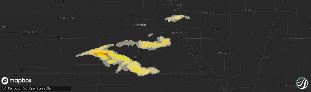 Hail map in Sterling, NE on September 7, 2019