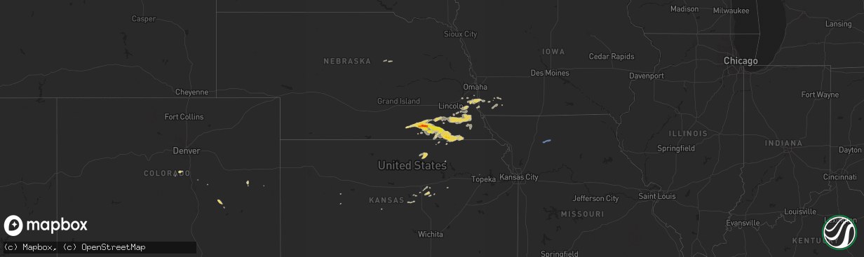 Hail map on September 7, 2019