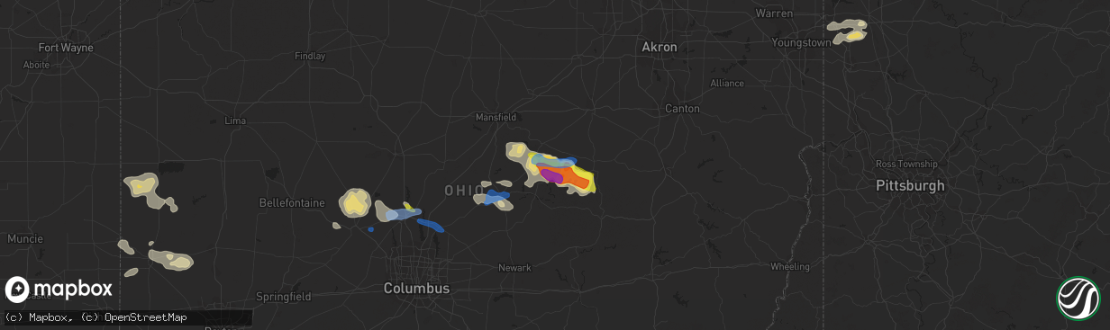 Hail map in Glenmont, OH on September 7, 2020