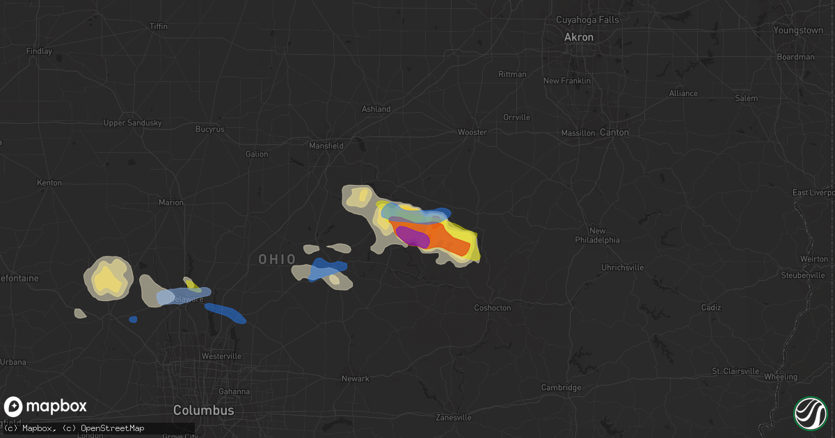 Hail map in Glenmont, OH on September 7, 2020