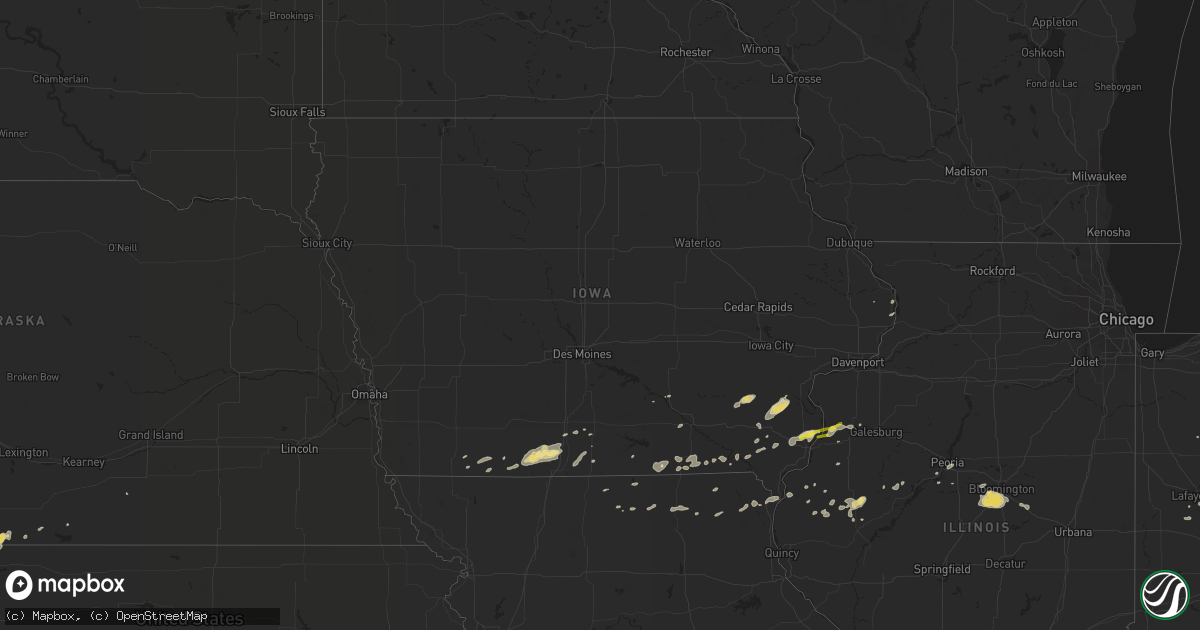 Hail map in Iowa on September 7, 2020