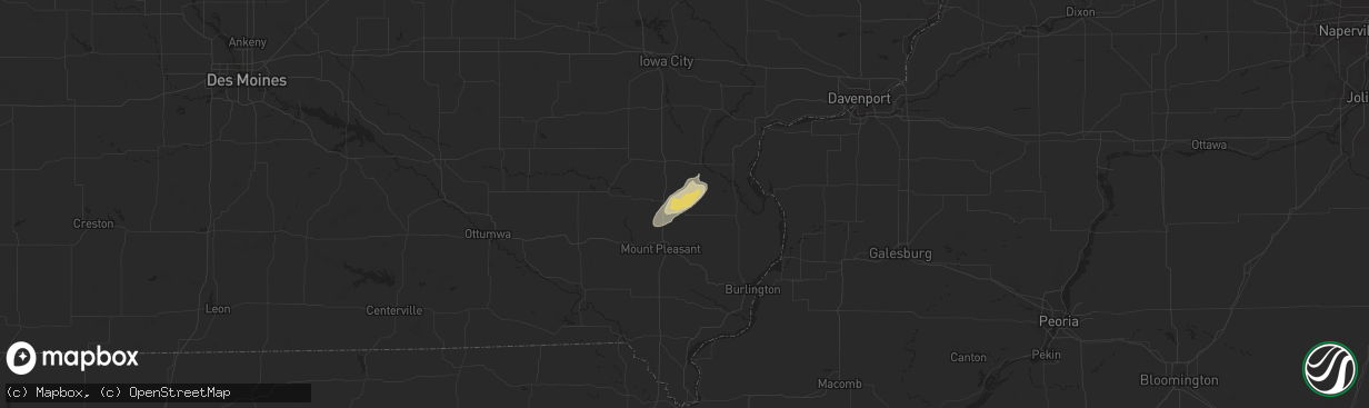 Hail map in Winfield, IA on September 7, 2020