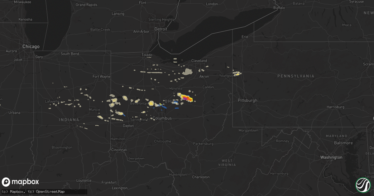 Hail map on September 7, 2020