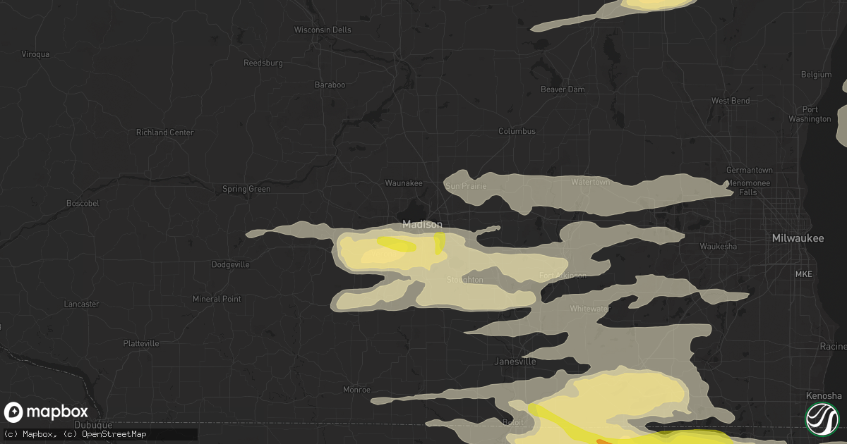 Hail map in Madison, WI on September 7, 2021