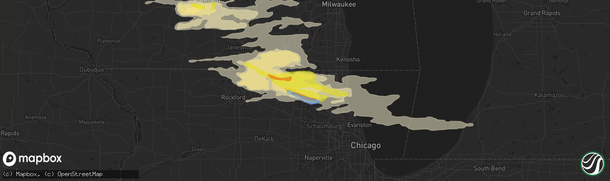 Hail map in Mchenry, IL on September 7, 2021