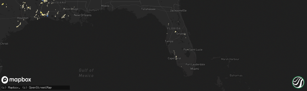 Hail map in Florida on September 7, 2022