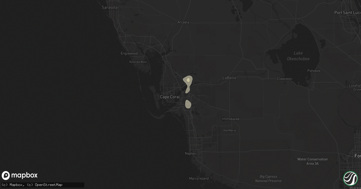 Hail map in Fort Myers, FL on September 7, 2022