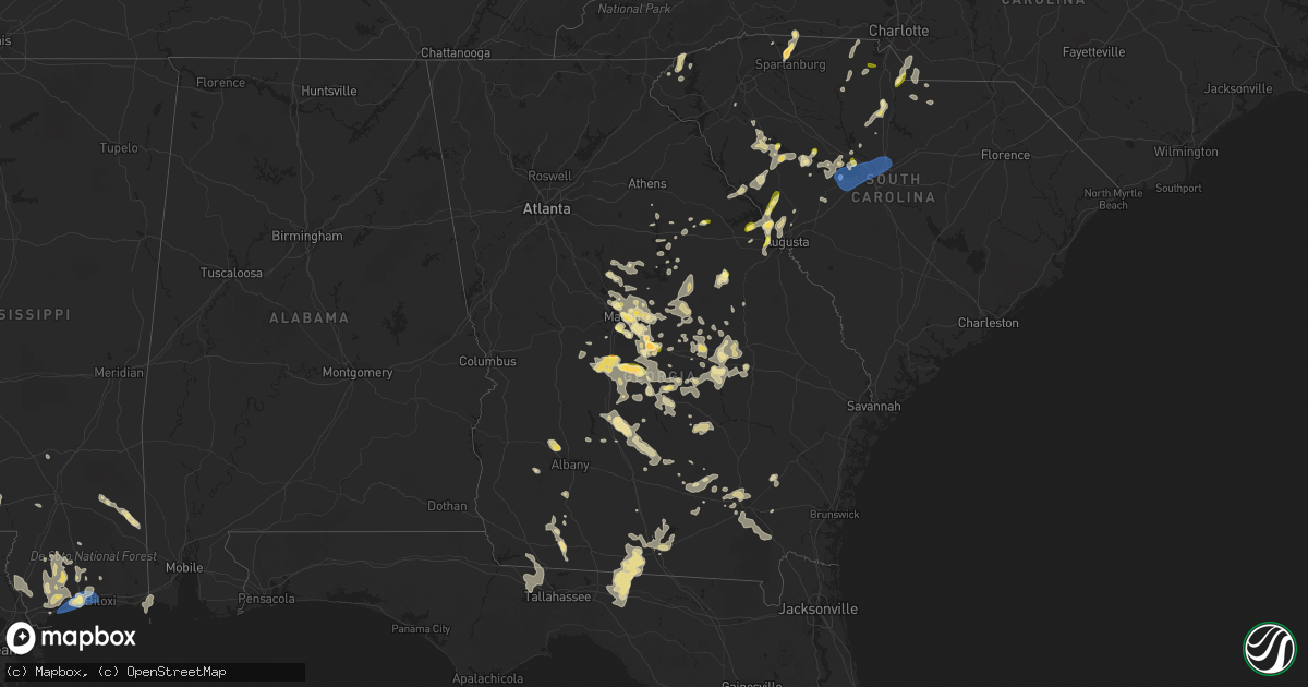 Hail map in Georgia on September 7, 2023