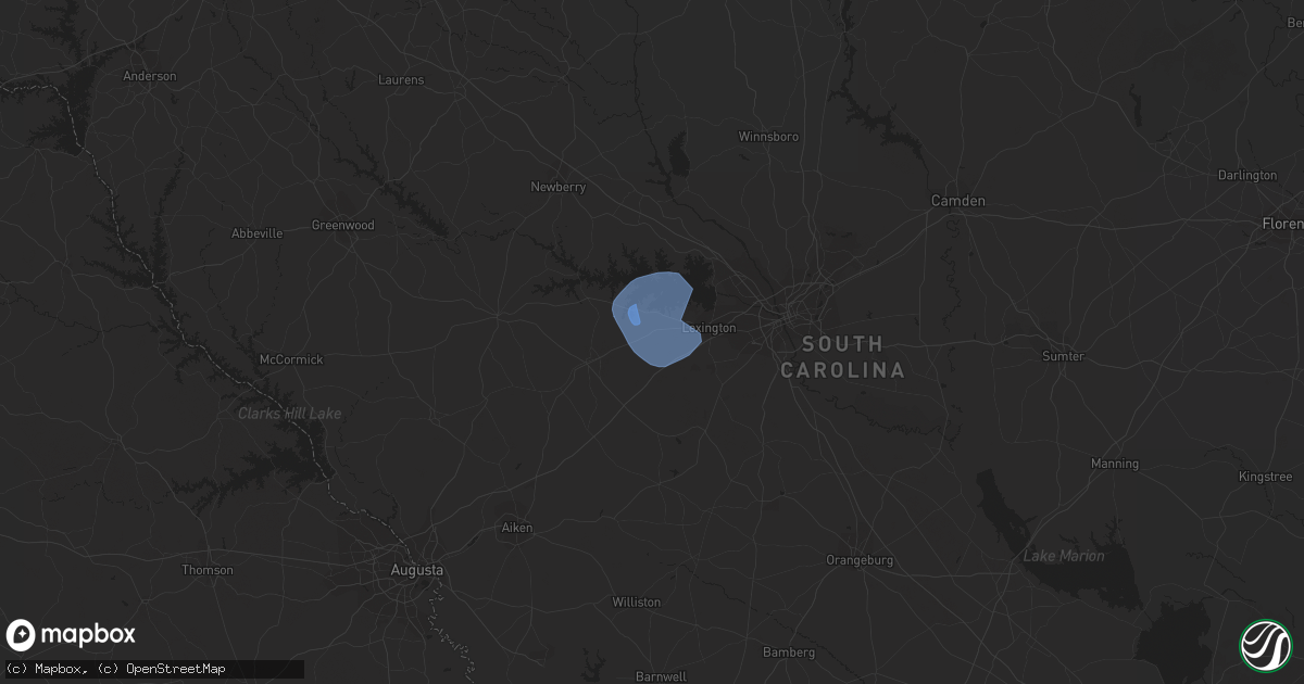 Hail map in Gilbert, SC on September 7, 2023