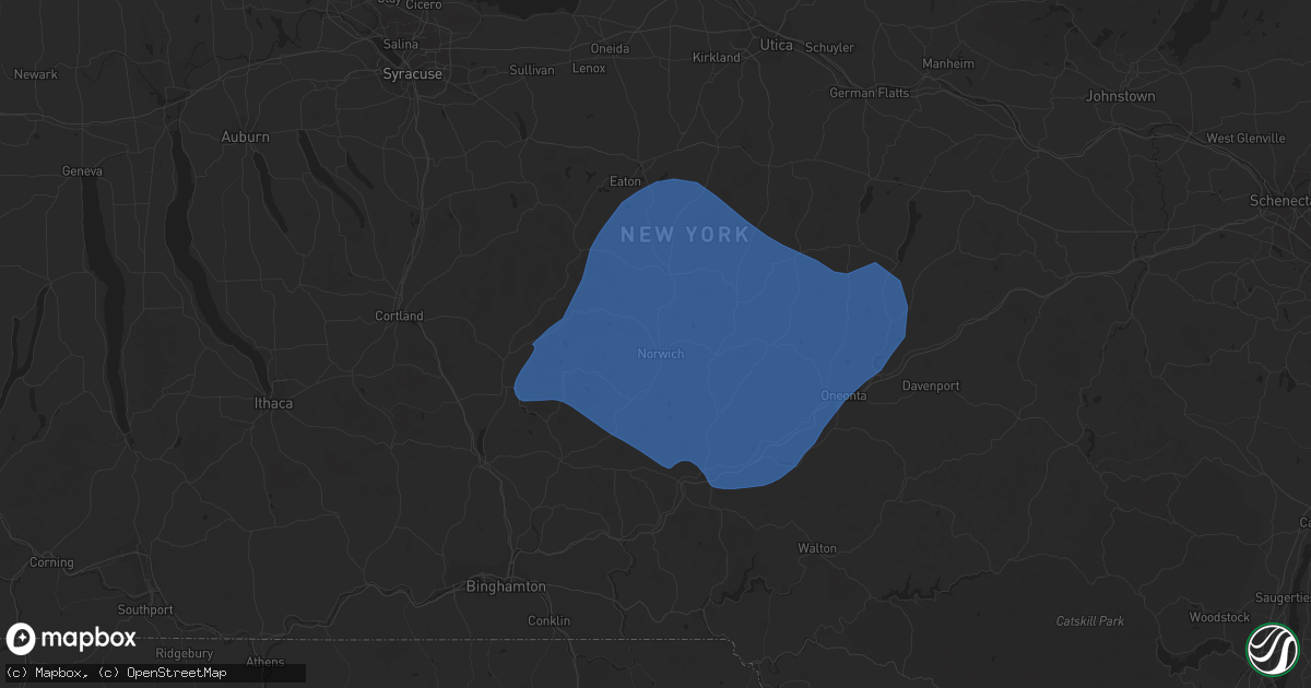 Hail map in Norwich, NY on September 7, 2023