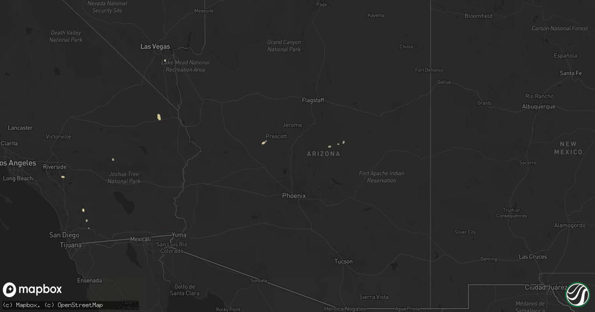 Hail map in Arizona on September 7, 2024