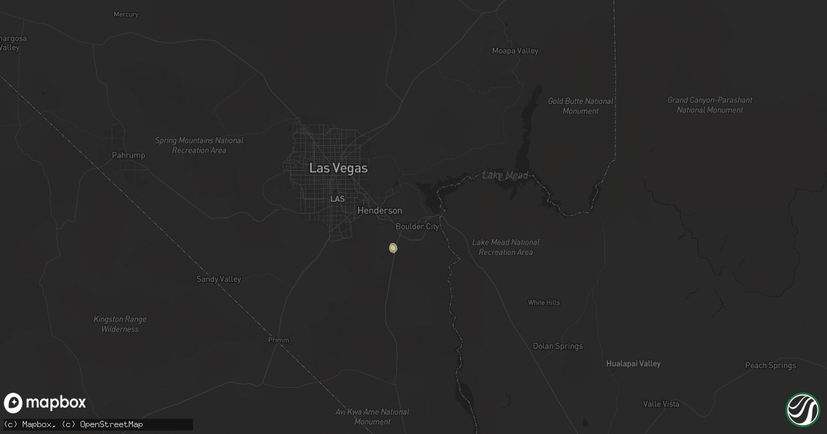 Hail map in Boulder City, NV on September 7, 2024