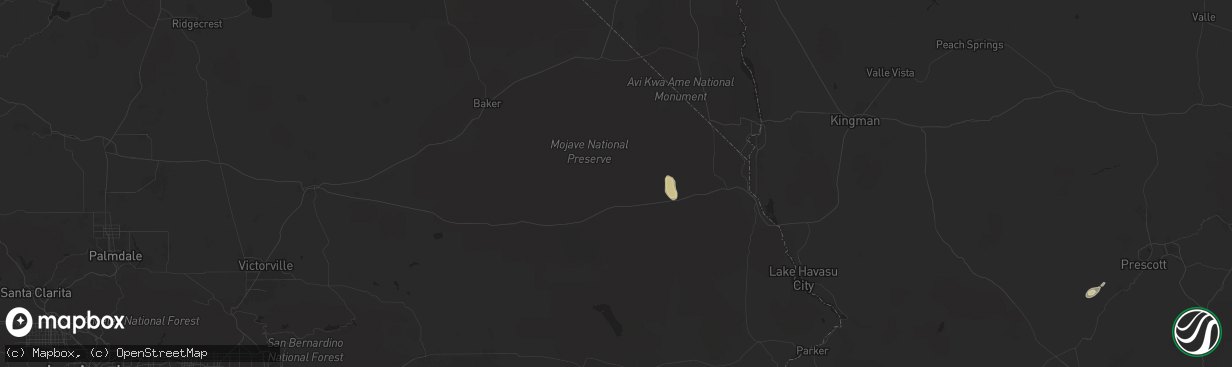 Hail map in Essex, CA on September 7, 2024