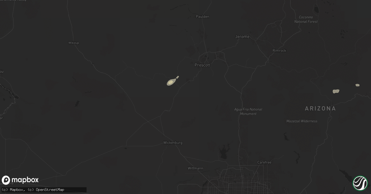 Hail map in Kirkland, AZ on September 7, 2024