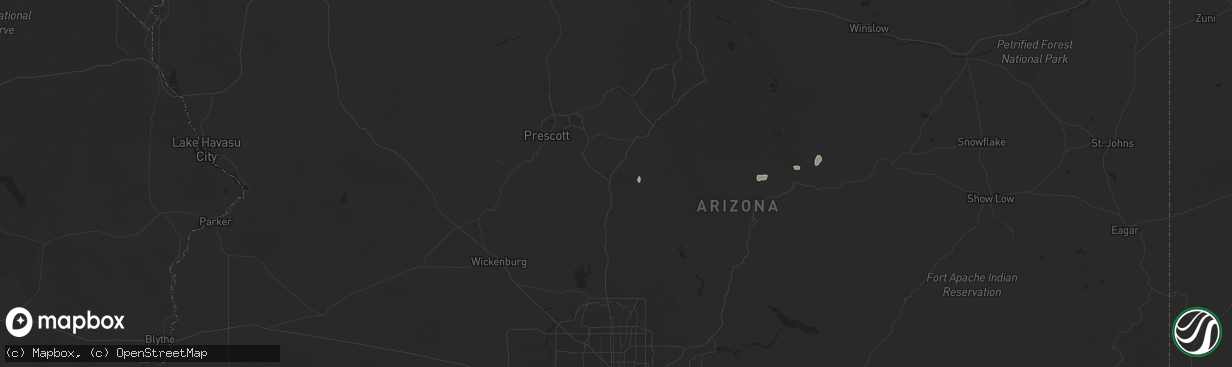 Hail map in Mayer, AZ on September 7, 2024