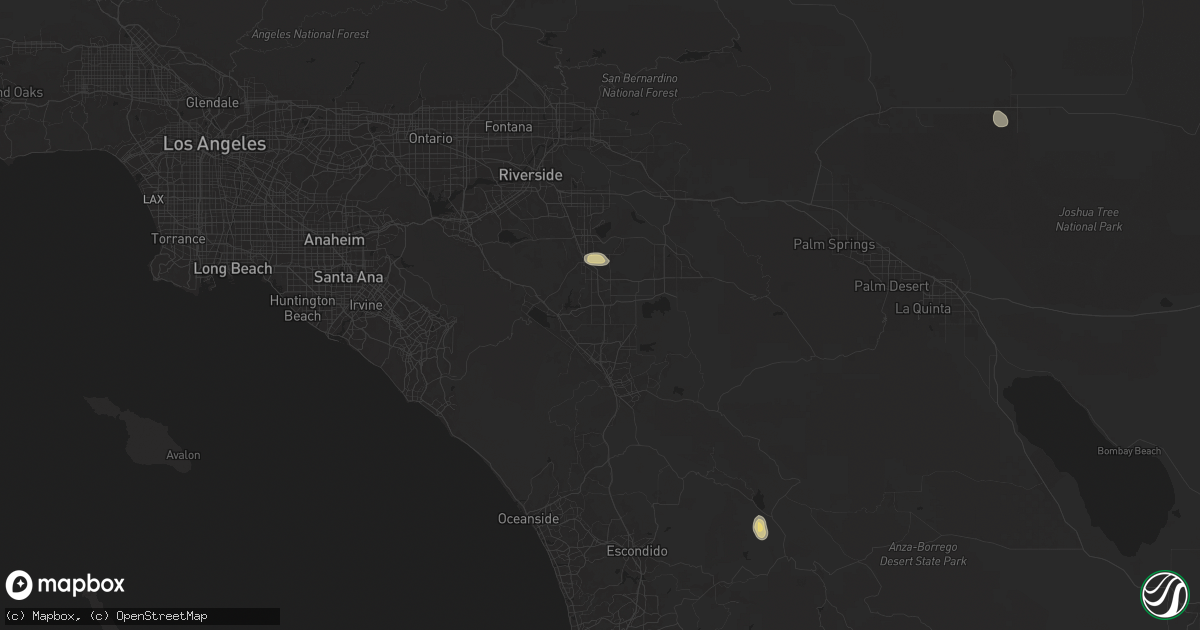 Hail map in Menifee, CA on September 7, 2024