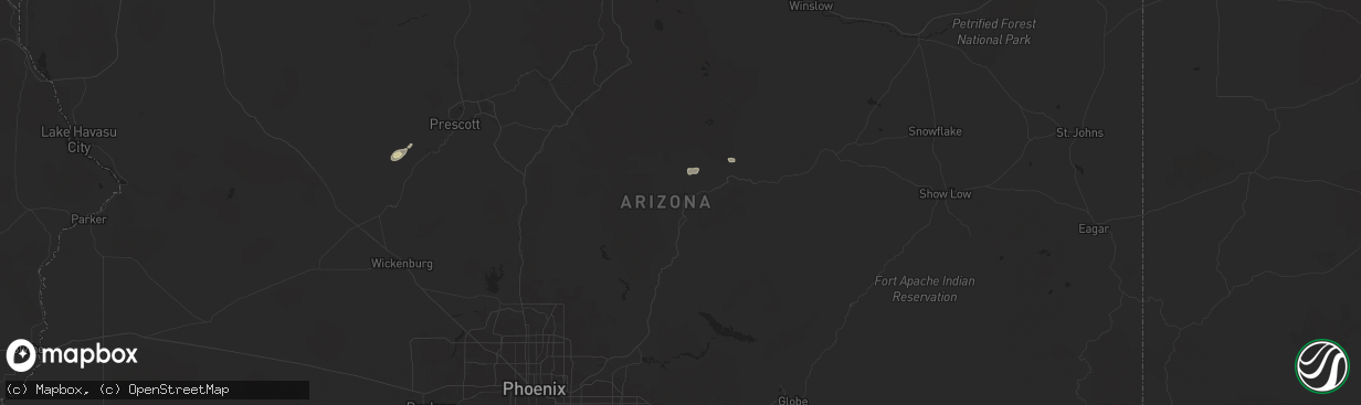 Hail map in Payson, AZ on September 7, 2024