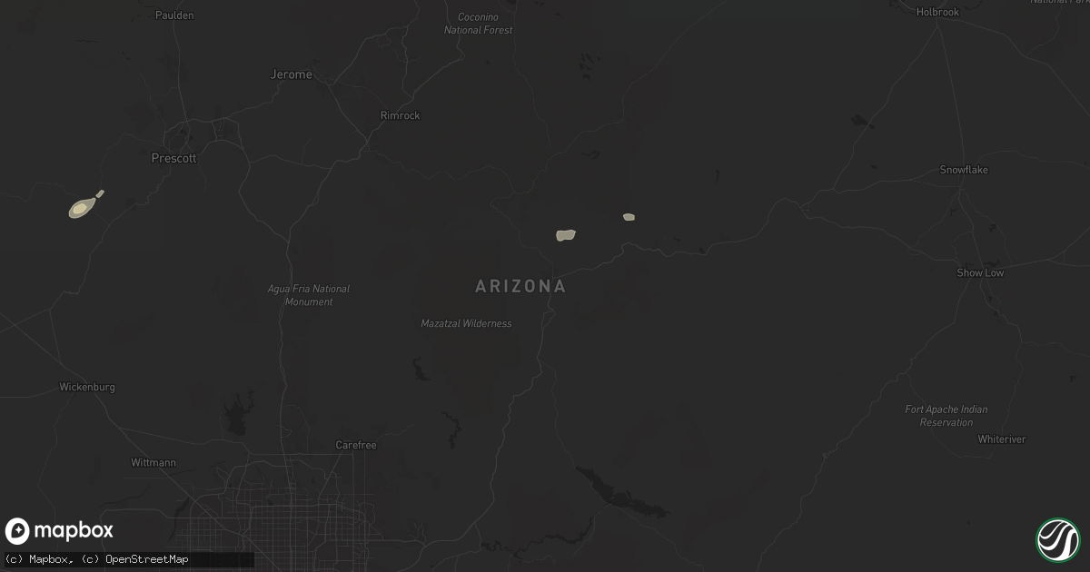 Hail map in Payson, AZ on September 7, 2024