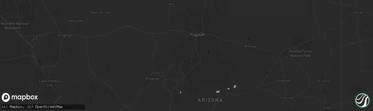 Hail map in Sedona, AZ on September 7, 2024