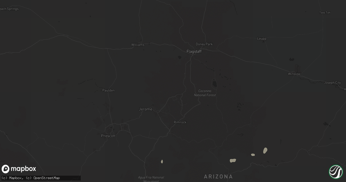 Hail map in Sedona, AZ on September 7, 2024