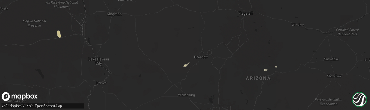 Hail map in Skull Valley, AZ on September 7, 2024