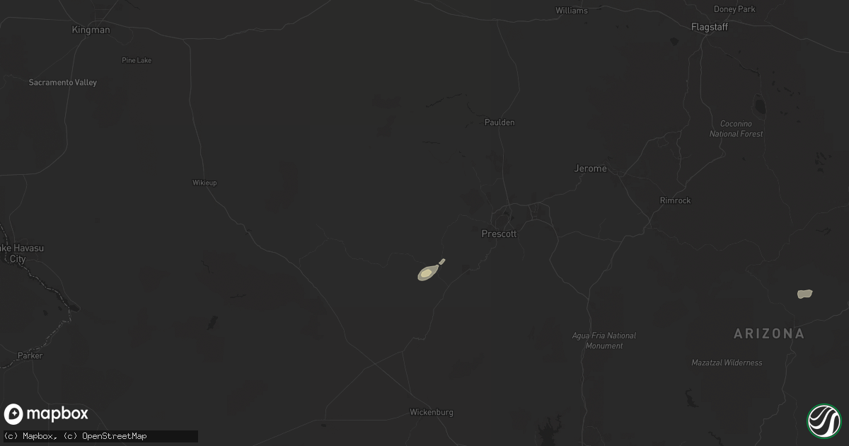 Hail map in Skull Valley, AZ on September 7, 2024