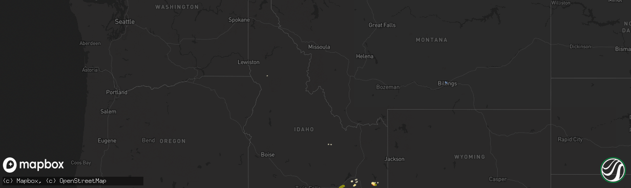 Hail map in Idaho on September 7, 2025