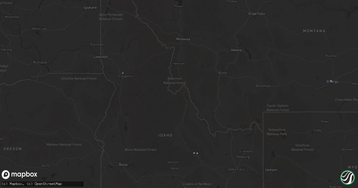Hail map in Idaho on September 7, 2025