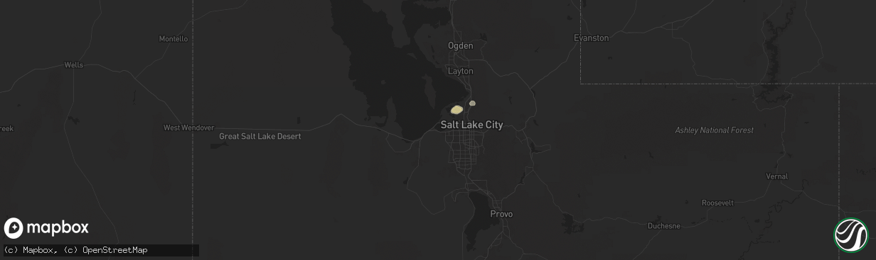 Hail map in Magna, UT on September 7, 2025