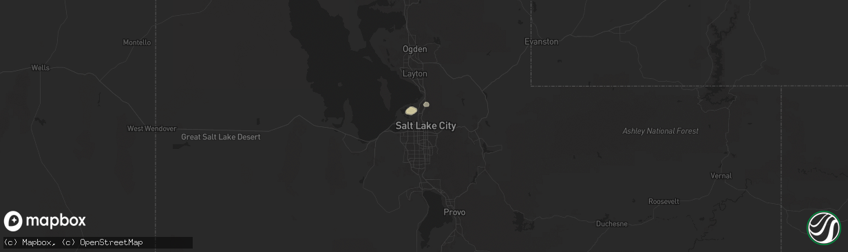 Hail map in Salt Lake City, UT on September 7, 2025