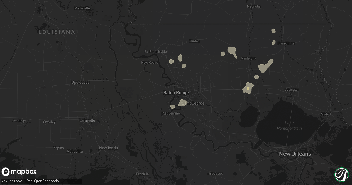 Hail map in Baton Rouge, LA on September 7, 2026
